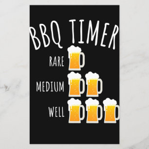 バーベキュー   BBQタイマービール飲みおもしろい焼き チラシ