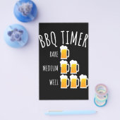 バーベキュー | BBQタイマービール飲みおもしろい焼き チラシ (シングル)