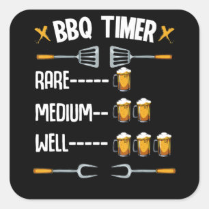 バーベキュー BBQタイマーレアミディアムウェルビールドリンカー スクエアシール