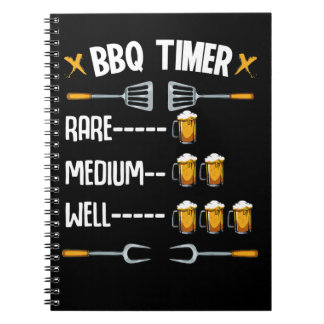バーベキュー | BBQタイマーレアミディアムウェルビールドリンカー ノートブック