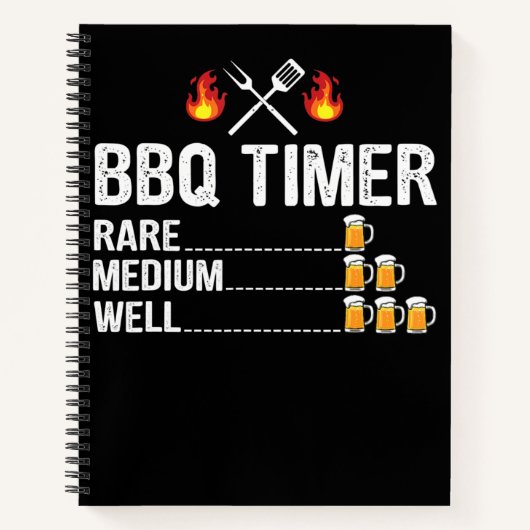 バーベキュー | BBQタイマー飲みグリルグリルビール ノートブック (正面)