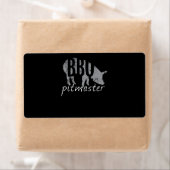 バーベキュー | BBQピットマスターピッググリルの火の日 ラベル (インサイチュ)