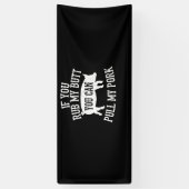 バーベキュー | BBQ私のお尻を引っ張る私のポークのスモーカーグリル 横断幕 (縦)