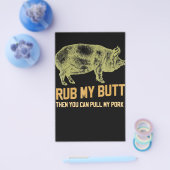 バーベキュー | BBQ豚おもしろい豚Id煙を焼く チラシ (シングル)