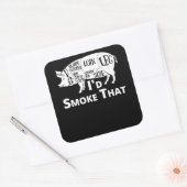 バーベキュー | BBQ豚ポークId煙をグリルギフト男性 スクエアシール (封筒)