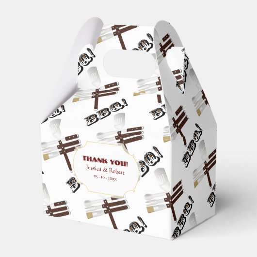 バーベキュー BBQ グリルパーティー  ギフトボックス フェイバーボックス (正面サイド)