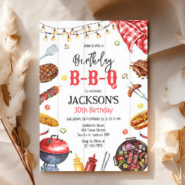 バーベキュー BBQ バックヤード 誕生日パーティー 招待状