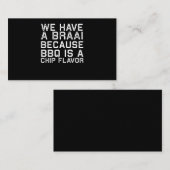 バーベキュー | Braai おもしろい South AfricaファミリーBBQギフト ロイヤリティカード (正面/裏面)