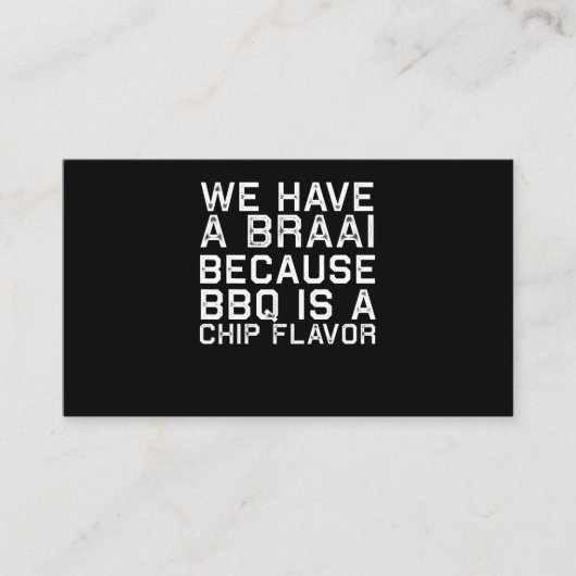 バーベキュー | Braai おもしろい South AfricaファミリーBBQギフト ロイヤリティカード (正面)