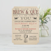 バーベキュー | Brew & 'Que Summerパーティの招待状 招待状 (スタンド正面)