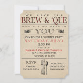 バーベキュー | Brew & 'Que Summerパーティの招待状 招待状 (正面)