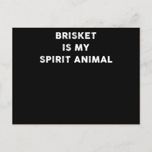 バーベキュー Brisketは私のスピリットアニマルBBQギフト シーズンポストカード
