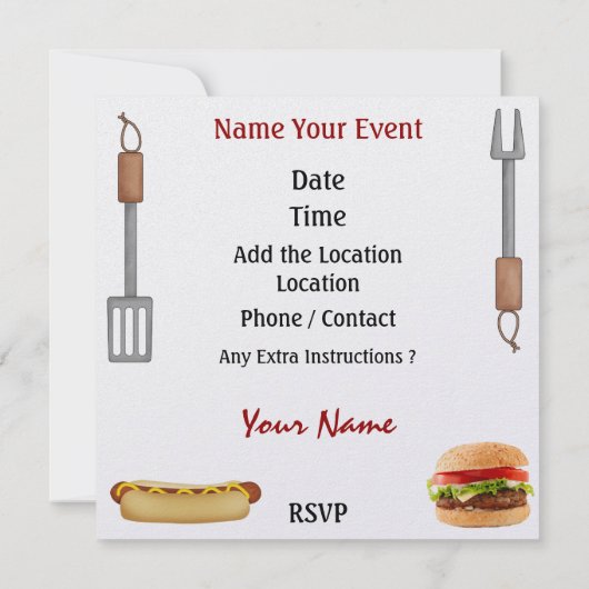 バーベキュー!SRF 招待状 (裏面)