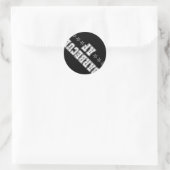 バーベキューAf TシャツヴィンテージBbq Tシャツレトロスタイル ラウンドシール (バッグ)