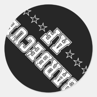 バーベキューAf TシャツヴィンテージBbq Tシャツレトロスタイル ラウンドシール