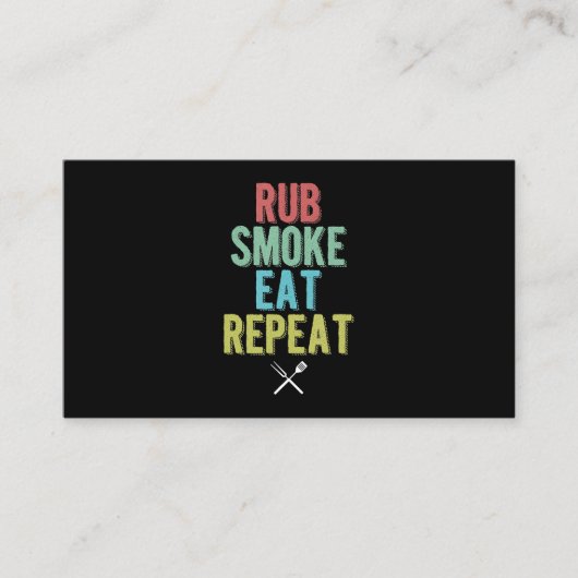 バーベキューBBQグリルマスター焼き肉スモーカー 名刺 (正面)