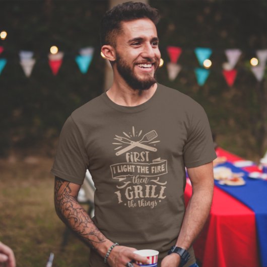 バーベキューBBQグリル料理ファーザーズ・デイパパ Tシャツ