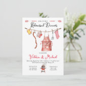 バーベキューBBQリハーサルディナーレッドギンガム 招待状 (スタンド正面)