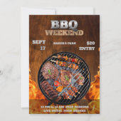 バーベクピクニックフライヤー招待 招待状 (正面)