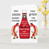 バーベッおもしろいク カード (黄色い花)