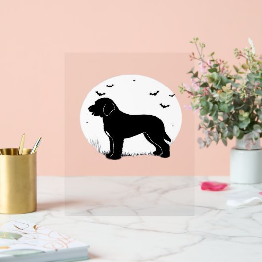 バーベットドッグ – ハロウィンムーンシルエットオーバーサイズT アクリルサイン (ウェディング)