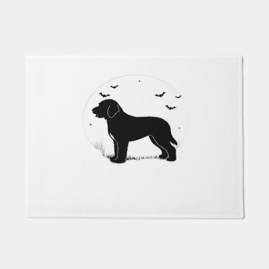 バーベットドッグ – ハロウィンムーンシルエットオーバーサイズT ドアマット (正面)