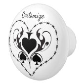 バーベットワイヤハートブラックスペードサンダー_コーブ セラミックノブ (右)