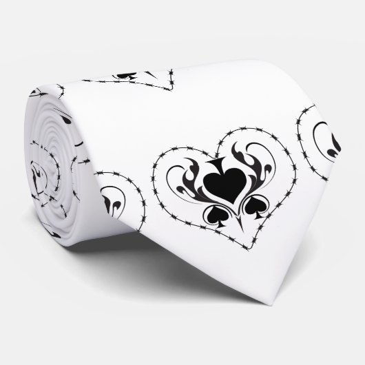 バーベットワイヤハートブラックスペードサンダー_コーブ ネクタイ (ロール)