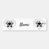 バーベットワイヤハートブラックスペードサンダー_コーブ バンパーステッカー (正面)