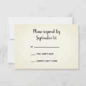 バーベットワイヤーフェンスカントリーランチウェディングRSVP 出欠カード (裏面)