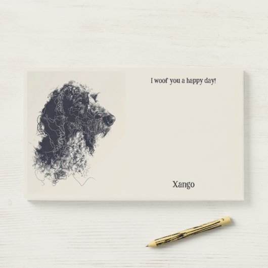 バーベット抽象芸術アートドッグ名 ポストイット (デスク)