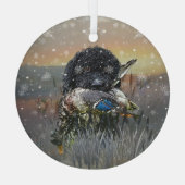 バーベッフランスのト、水犬 ガラスオーナメント (裏面)