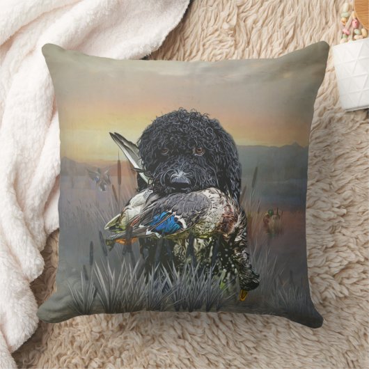 バーベッフランスのト、水犬 クッション (ブランケット)