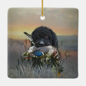 バーベッフランスのト、水犬 セラミックオーナメント (裏面)