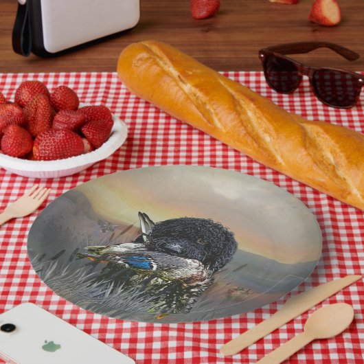 バーベッフランスのト、水犬 ペーパープレート (ピクニック)