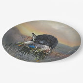 バーベッフランスのト、水犬 ペーパープレート (アングル)