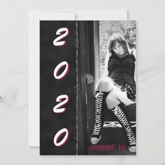 バーベドインスウィート16パーティの招待状 招待状 (正面)