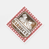 バーベパーソナライズされたキュー スタンダードランチョンナプキン (角)