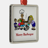 バーベメリークファミリークリスマス-キッチンオーナメント メタルオーナメント (右)