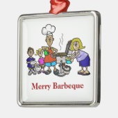 バーベメリークファミリークリスマス-キッチンオーナメント メタルオーナメント (左)