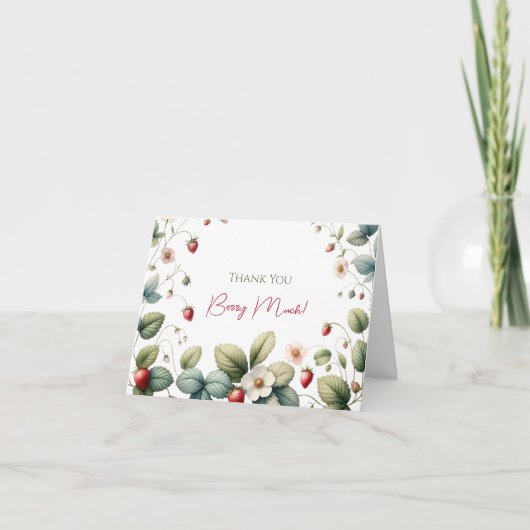 バーベリーマッチ、イチゴのサンキューカード サンキューカード (正面)