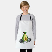 バーベルとのフィットネスでアボカド エプロン (着用した状態)