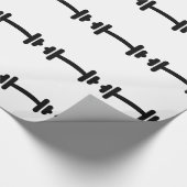 バーベルのダンベルの訓練 ラッピングペーパー (角)