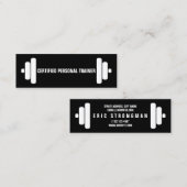 バーベルの一見の文字および重量のブレンド スキニー名刺 (正面/裏面)