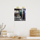 バーベルの錘のクローズアップ ポスター (キッチン)