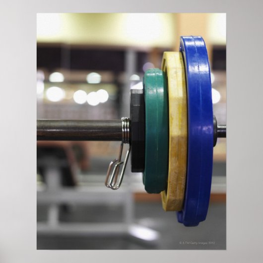 バーベルの錘のクローズアップ ポスター (正面)