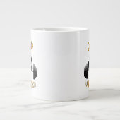 バーベルを持つペンギン ジャンボコーヒーマグカップ (正面)