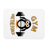 バーベルを持つペンギン マグネット (横)