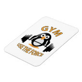 バーベルを持つペンギン マグネット (左側)