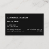 バーベルウェイトリフターフィットネスフォトビジネスカード 名刺 (裏面)